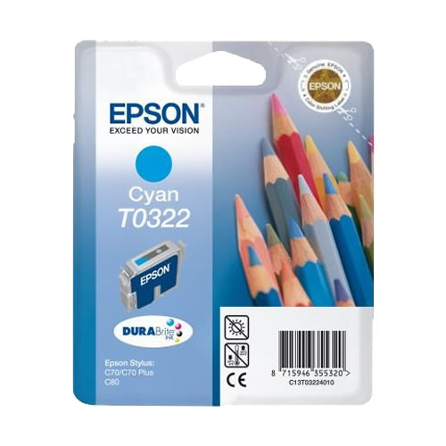 Tinteiro Original Epson T0322 Azul