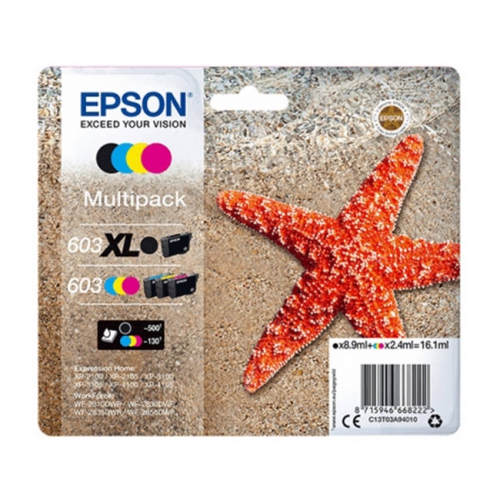 Tinteiros Originais Epson 603 XL Preto + 603 Cores