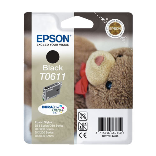 Tinteiro Original Epson T0611 Preto