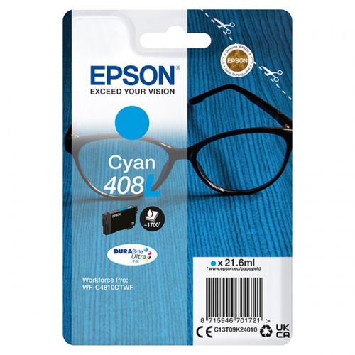 Tinteiro Original Epson 408 XL Ciano