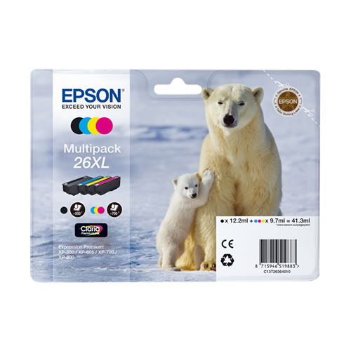 Tinteiro Original Epson T2636 Pack 4 cores XL