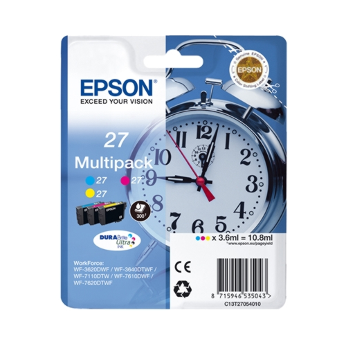 Tinteiro Original Epson 27 Pack 3 cores