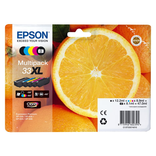 Tinteiro Original Epson 33 XL Pack 5 cores