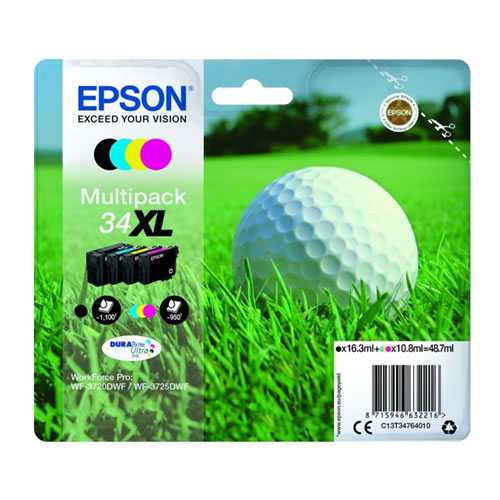 Tinteiro Original Epson 34 XL Pack 4 Cores