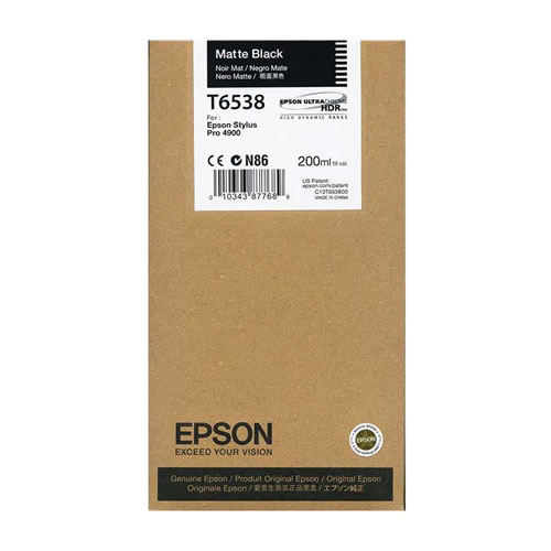 Tinteiro Original Epson T6538 Preto Mate