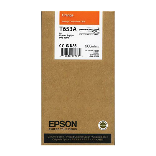 Tinteiro Original Epson T653A Laranja