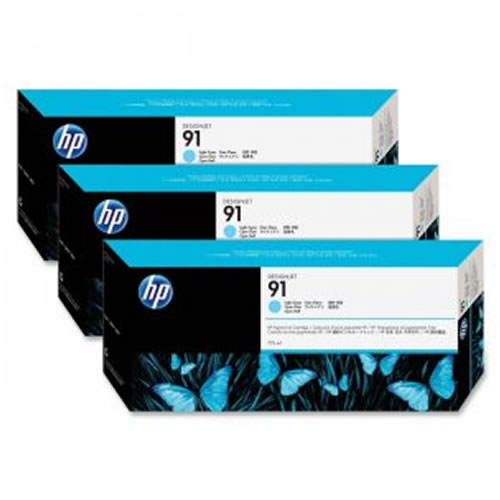 Cab. de Imp. HP 91 (C9486A) Azul Claro Pack 3