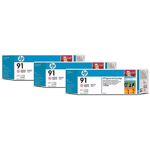 Cab. de Imp. HP 91 (C9487A) Mag. Claro Pack 3