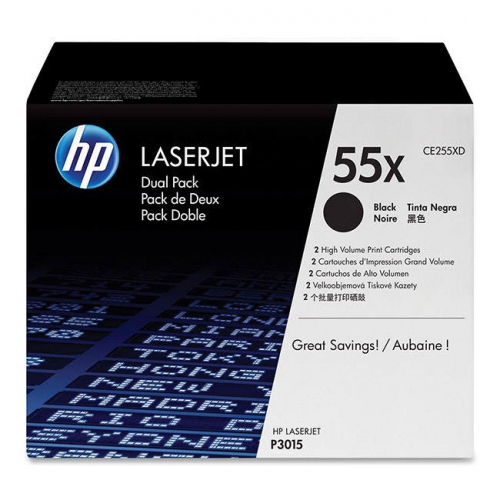 Toner Original HP 55X (CE255X) Pack 2