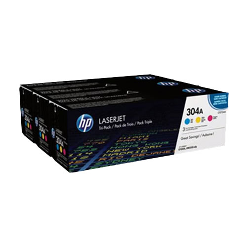 Toner Original HP 304A Tricolor Pack 3