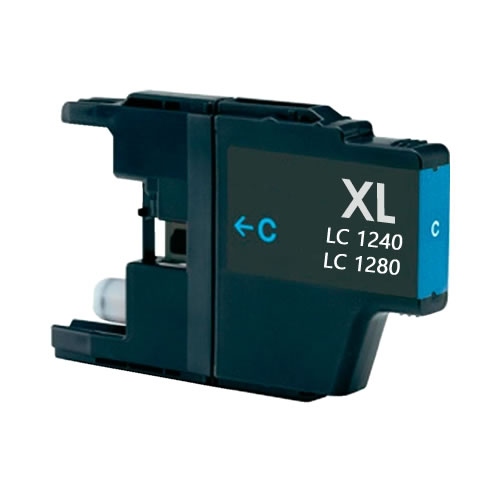 Tinteiro Comp. Brother LC1240/1280 Ciano Alta Cap.