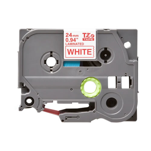 Fita Lam. Comp. Brother 24mmx8mts Branco/Vermelho