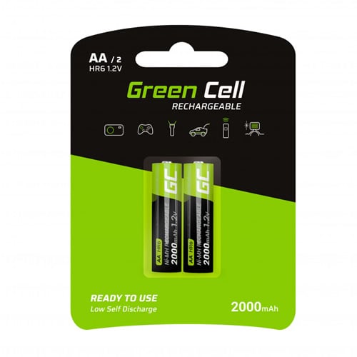Pilhas Recarregáveis Green HR06 AA 1.2V 2un