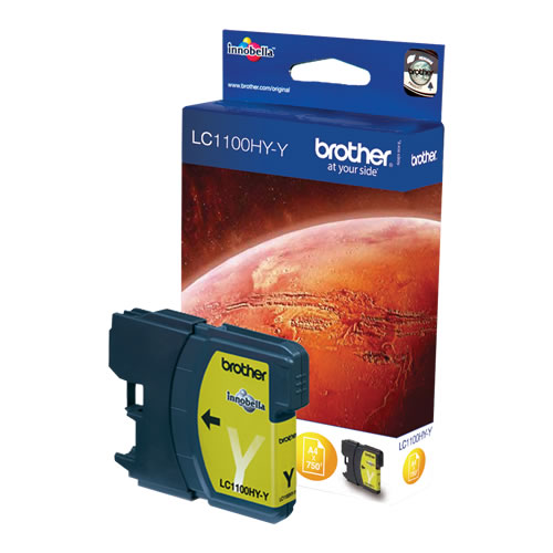 Tinteiro Original Brother LC1100 Amarelo Alta Cap.