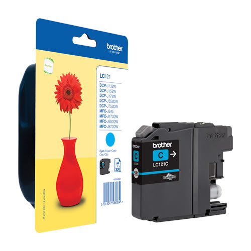 Tinteiro Original Brother LC121 Ciano