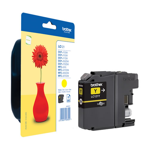 Tinteiro Original Brother LC121 Amarelo