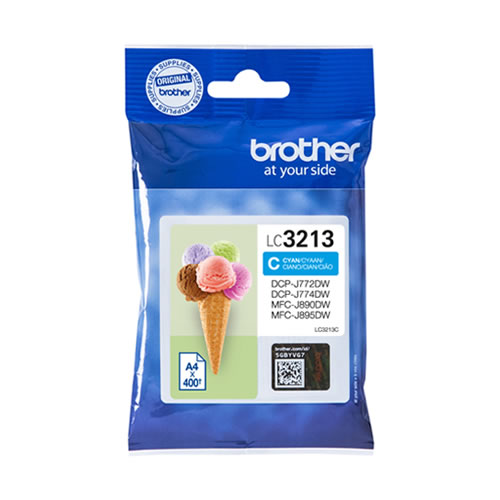 Tinteiro Original Brother LC3213 Ciano