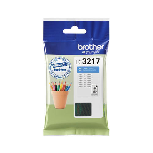 Tinteiro Original Brother LC3217 Ciano