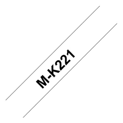 Fita Grav.P-Touch 9mm Branco Preto (Nao laminada)