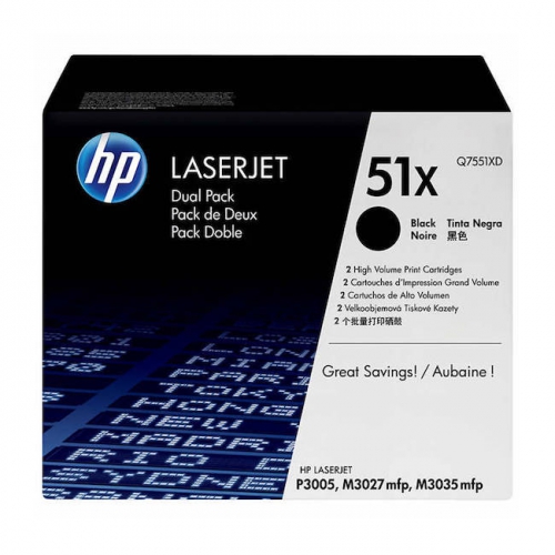 Toner Original HP 51X (Q7551XD) Pack 2