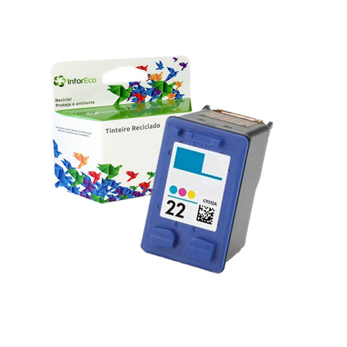Tinteiro Reciclado HP 22 (C9352A) Tricolor