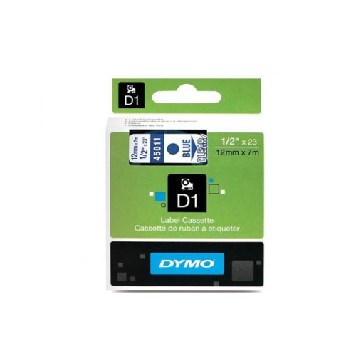 Fita Dymo D1 45011 12mmx7m Azul/Transparente