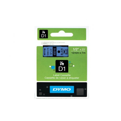 Fita Dymo D1 45016 12mmx7m Preto/Azul