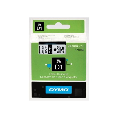 Fita Dymo D1 53713 24mmx7m Preto/Branco