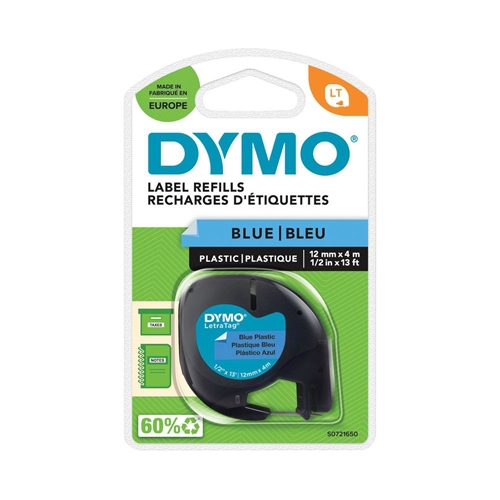 Fita Dymo 91205 12mmx4m Preto/Azul