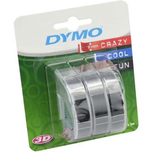 Fita Dymo 84773 9mmx3m Preto