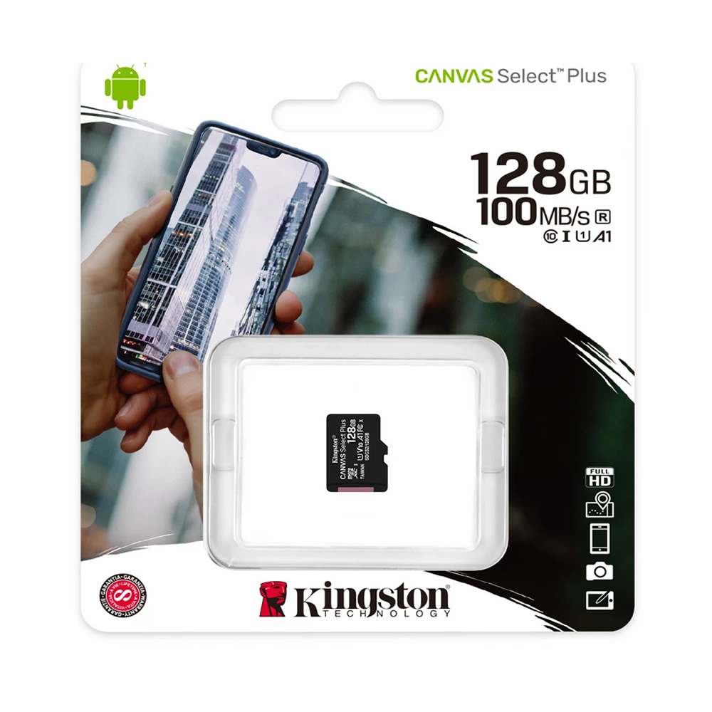 Cartão de Memória Kingston CANVAS Select Plus 128GB