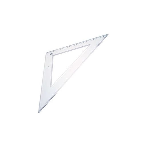 Esquadro Plástico Cristal Smart Office 45º 27cm 