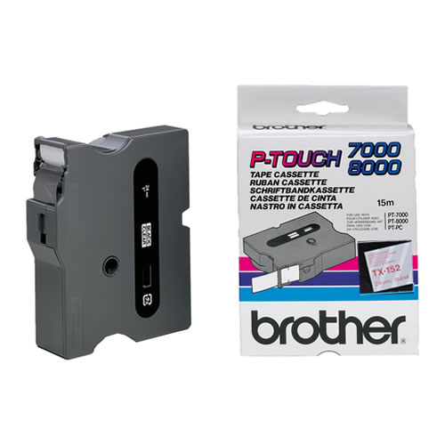 Fita Grav. Orig. Brother 24mm Transp./Vermelho