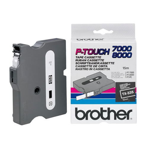 Fita Grav. Orig. Brother 12mmx15mts Preto/Branco
