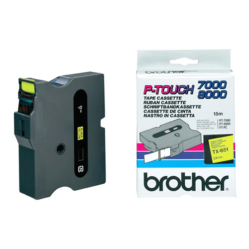 Fita Grav. Orig. Brother 24mm Amarelo/Preto