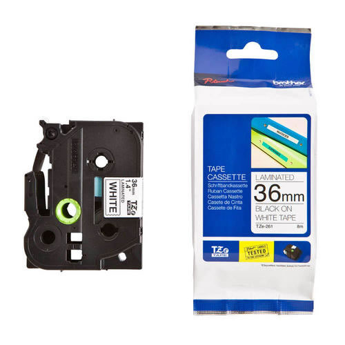 Fita Grav. Orig. Brother 36mmx8mts Branco/Preto