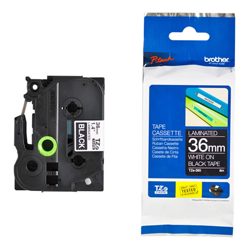 Fita Grav. Orig. Brother 36mm Preto/Branco