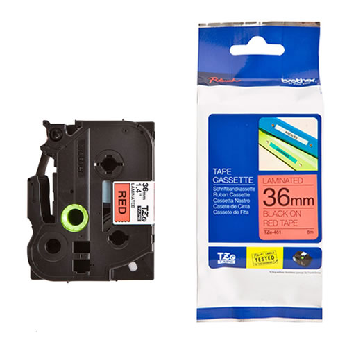 Fita Grav. Orig. Brother 36mmx8mts Vermelho/Preto