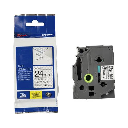 Fita Original Brother TZeSE5 Preto/Branco 24mm
