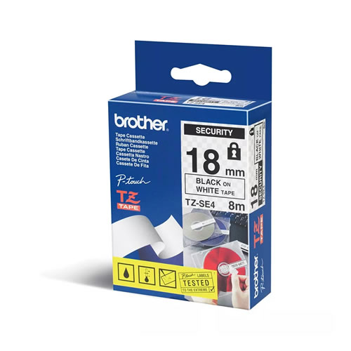 Fita Grav. Orig. Brother 18mmx8mts Segurança/Preto
