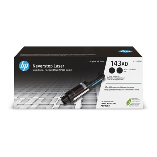Kit Recarga Toner Laser Neverstop 143A - Pack 2
